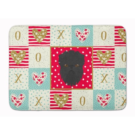 Carolines Treasures 19 x 27 in. Affenpinscher Love Machine Washable Memory Foam Mat CK5180RUG